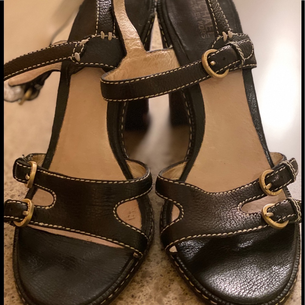 MICHAEL KORS strappy open toe heels, size 10
